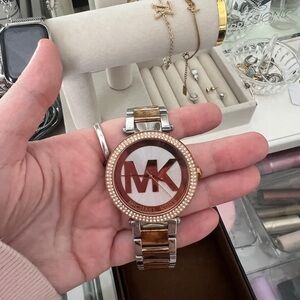Michael Kors Two-Tone Women's Watch with Logo Dial